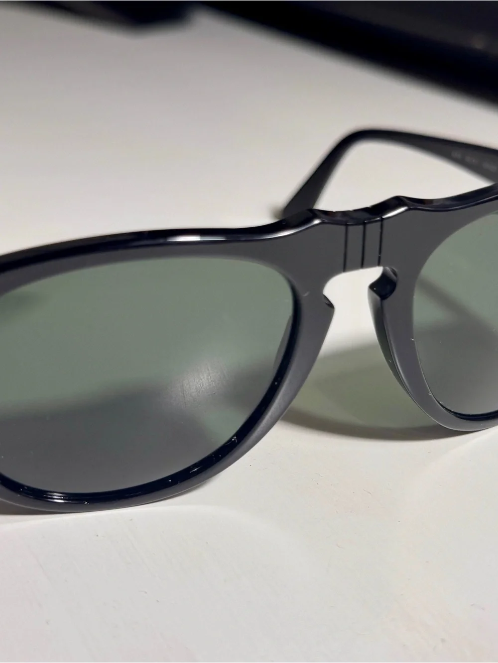 Persol 649 PO0649 95/31 Black Green Sunglasses 54□20 140 Made in Italy + Case